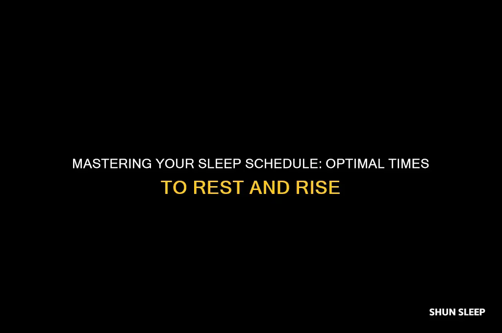 when to sleep and when to get up