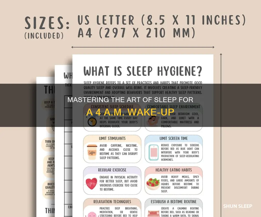when to sleep to wake up at 4am