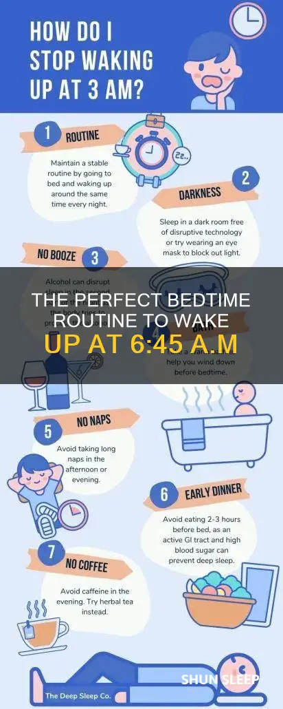 when to sleep to wake up at 6 45