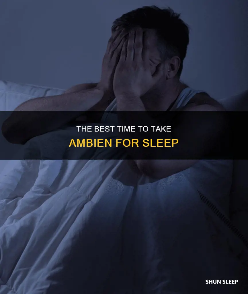 when to take ambien for sleep
