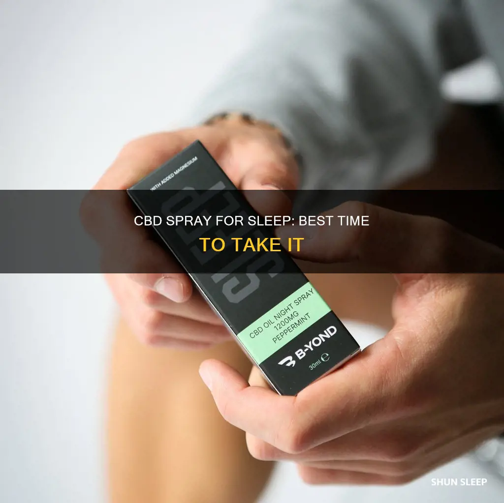 when to take cbd spray for sleep