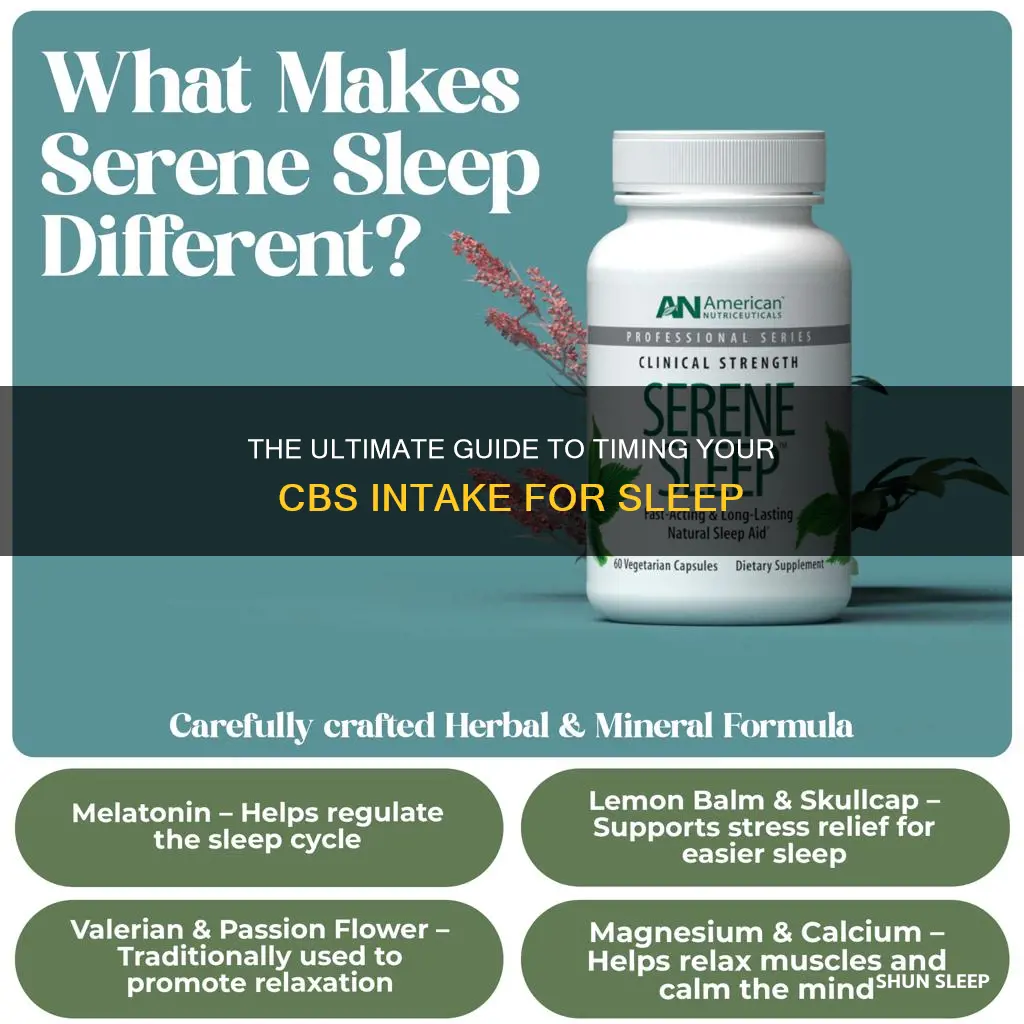 when to take cbs for sleep