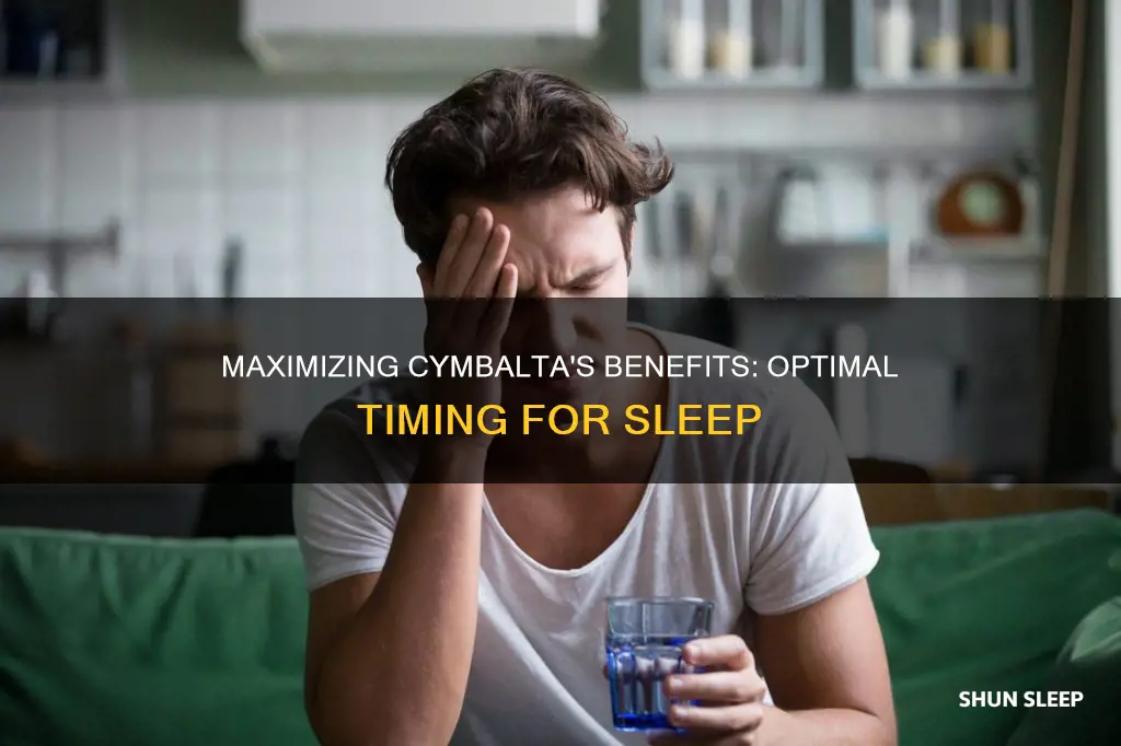 when to take cymbalta for sleep
