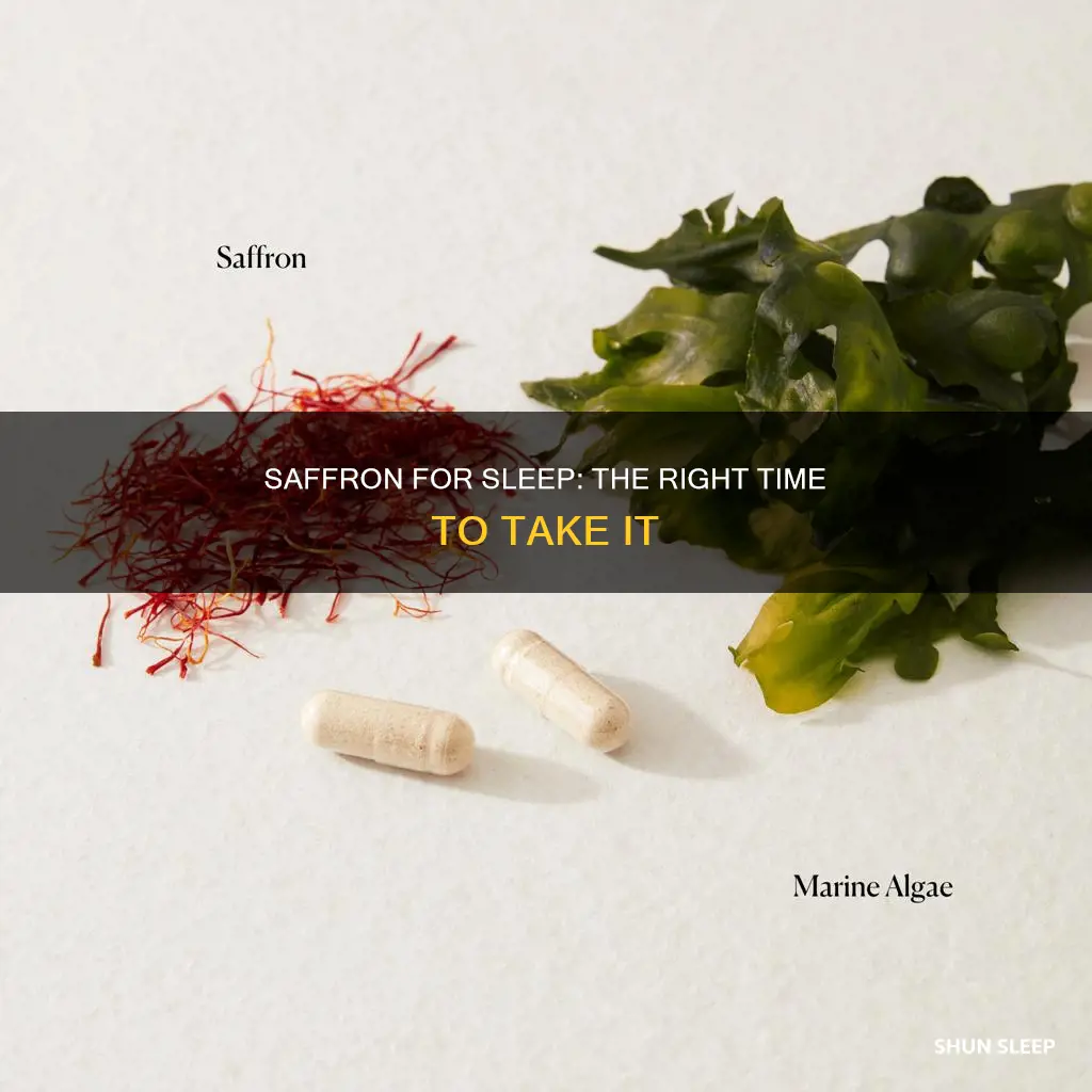 when to take saffron for sleep