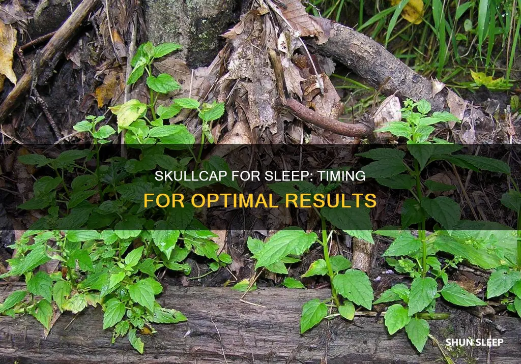 when to take skullcap for sleep