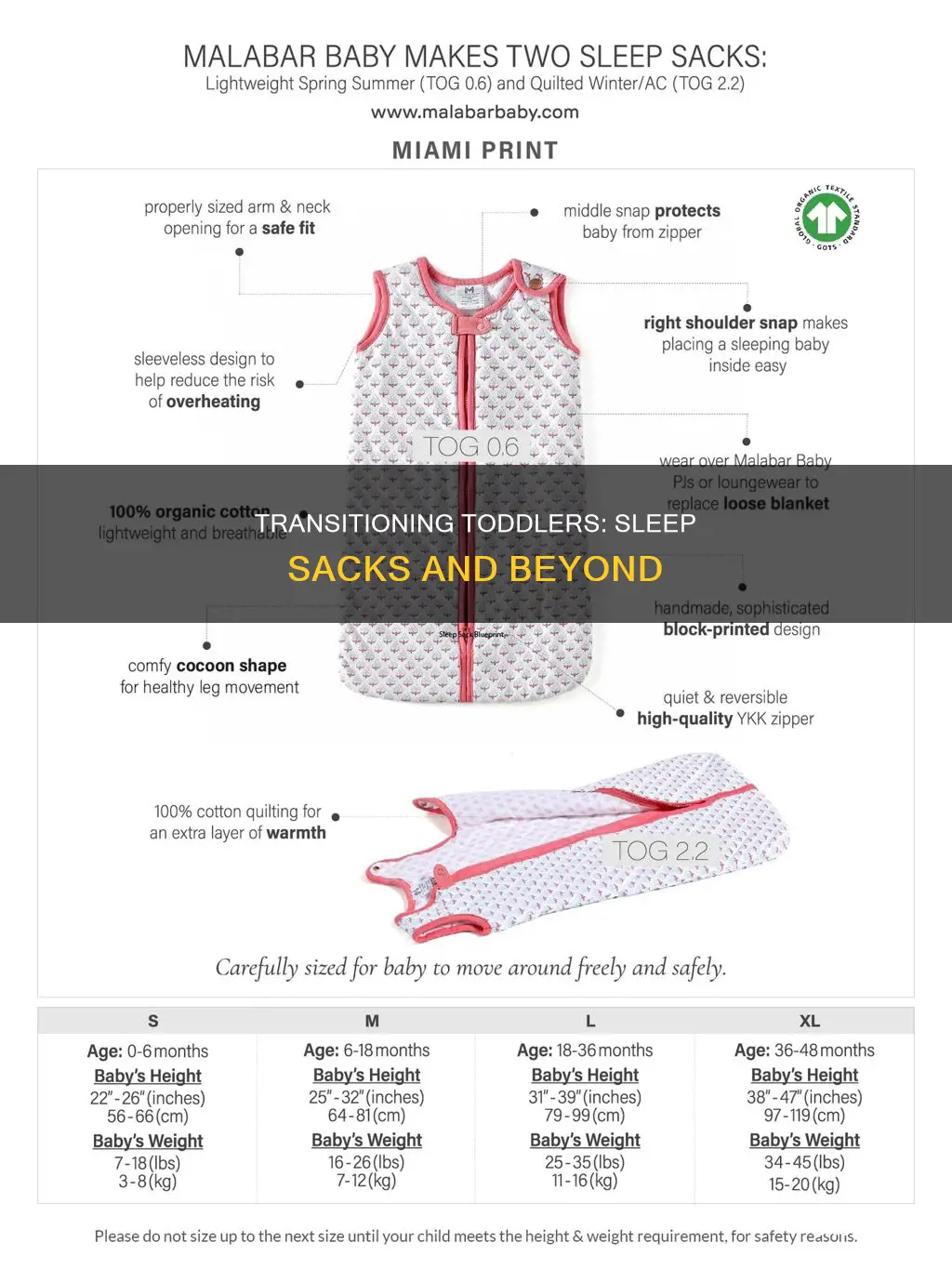 when to take toddler out of sleep sack