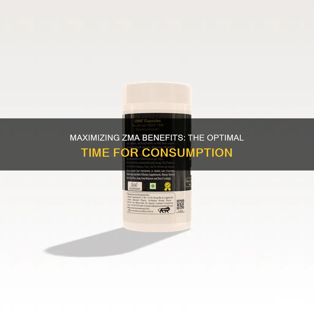 when to take zma for sleep