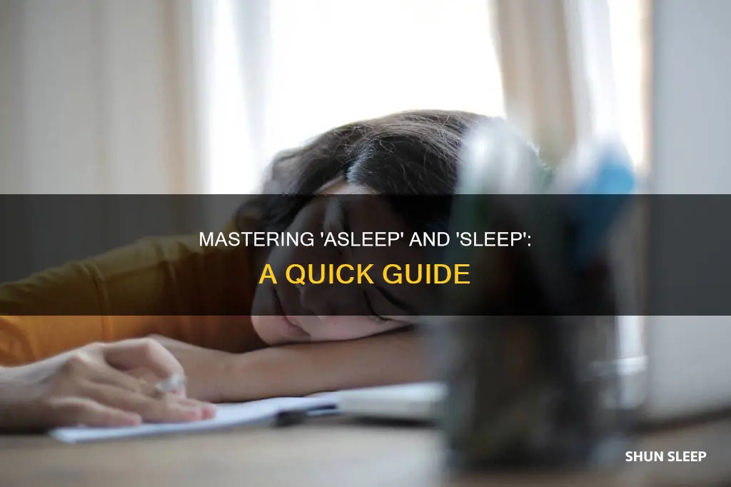 when to use asleep and sleep