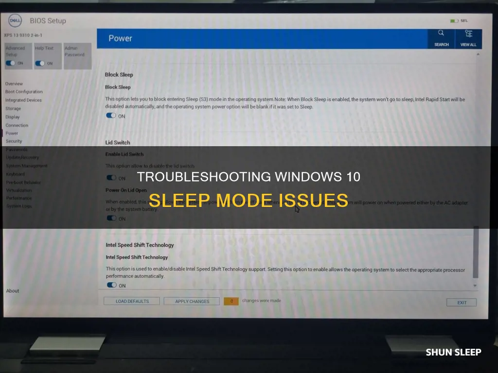 when windows 10 goes to sleep it won