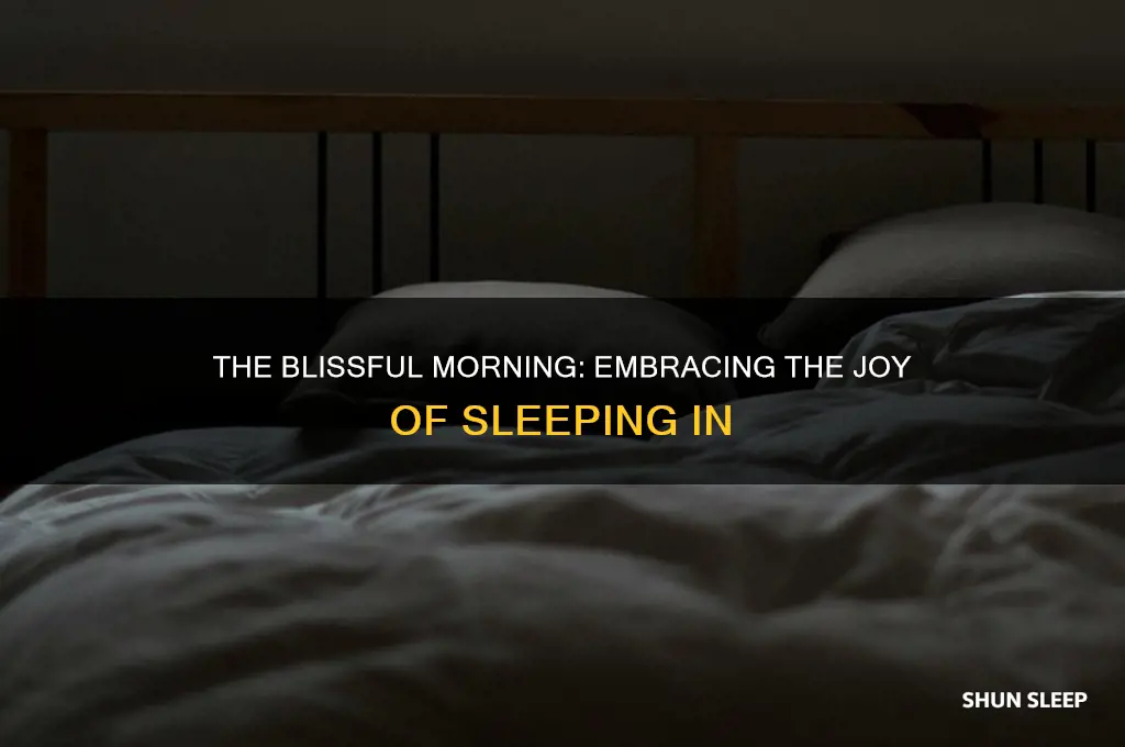 when you finally get to sleep in