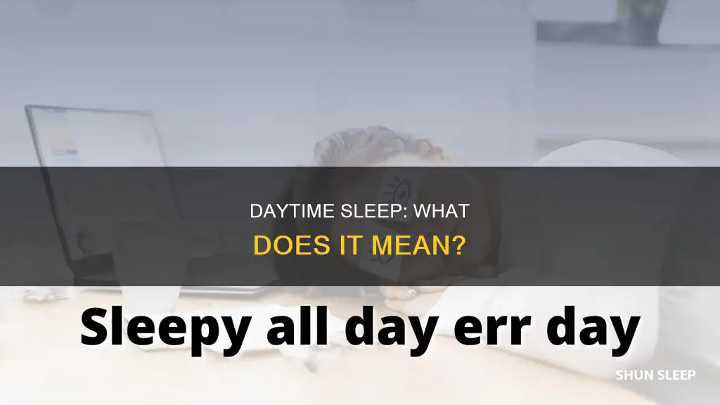 when you sleep all day what does that mean
