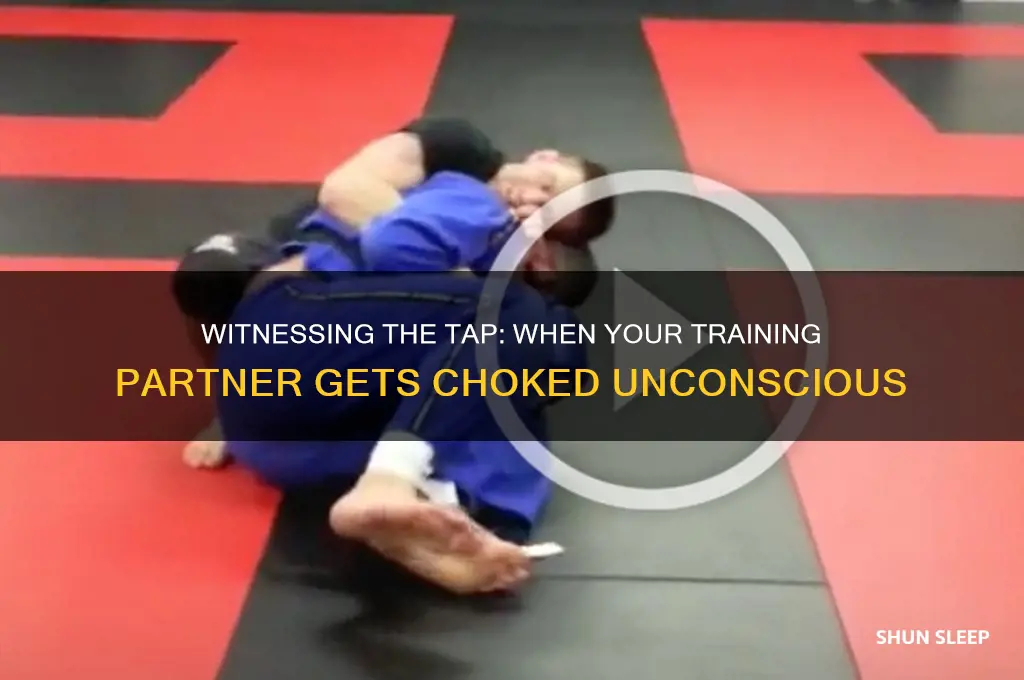 when you watch your training partner get choked to sleep