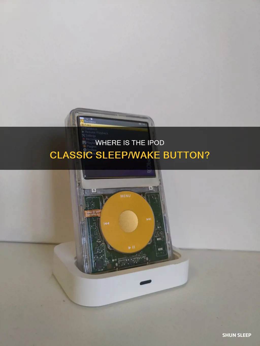 where are ipod classic sleep wake buttons