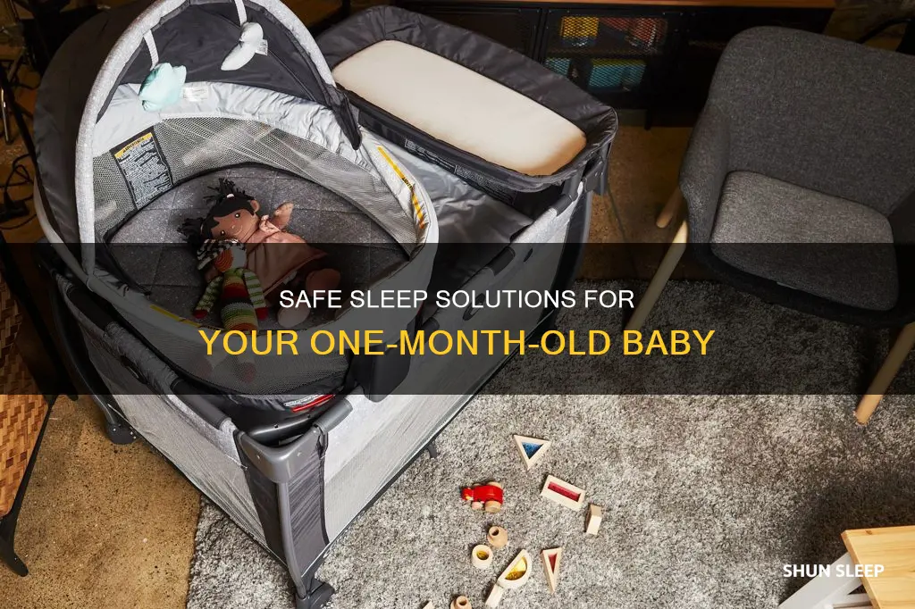 where does a 1 month old sleep without a bassenet