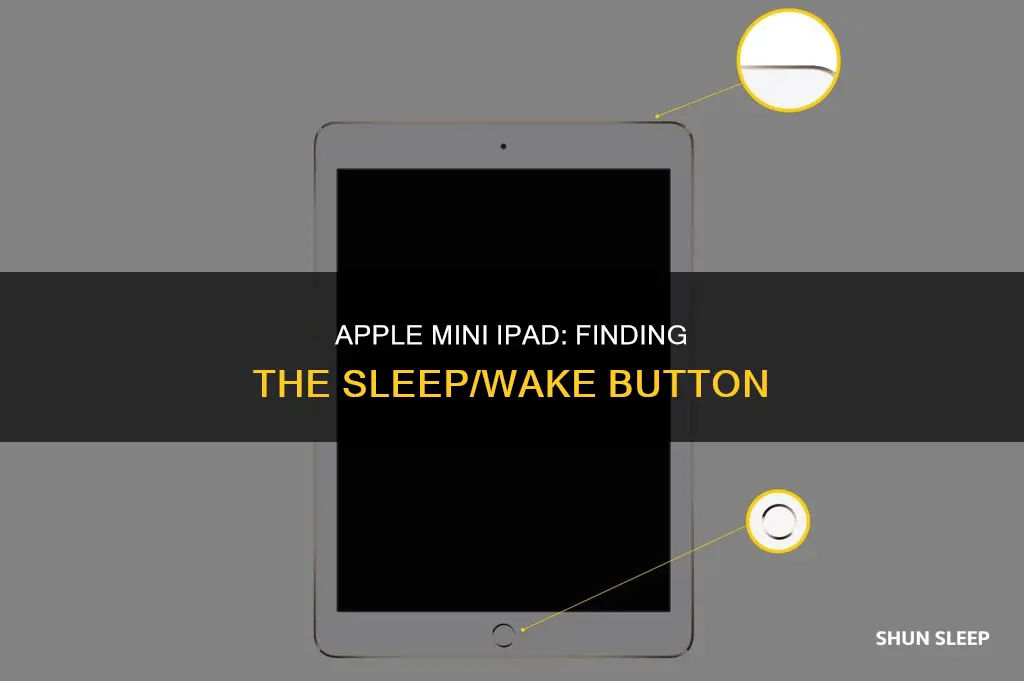 where is sleep wake botton on apple mini ipad