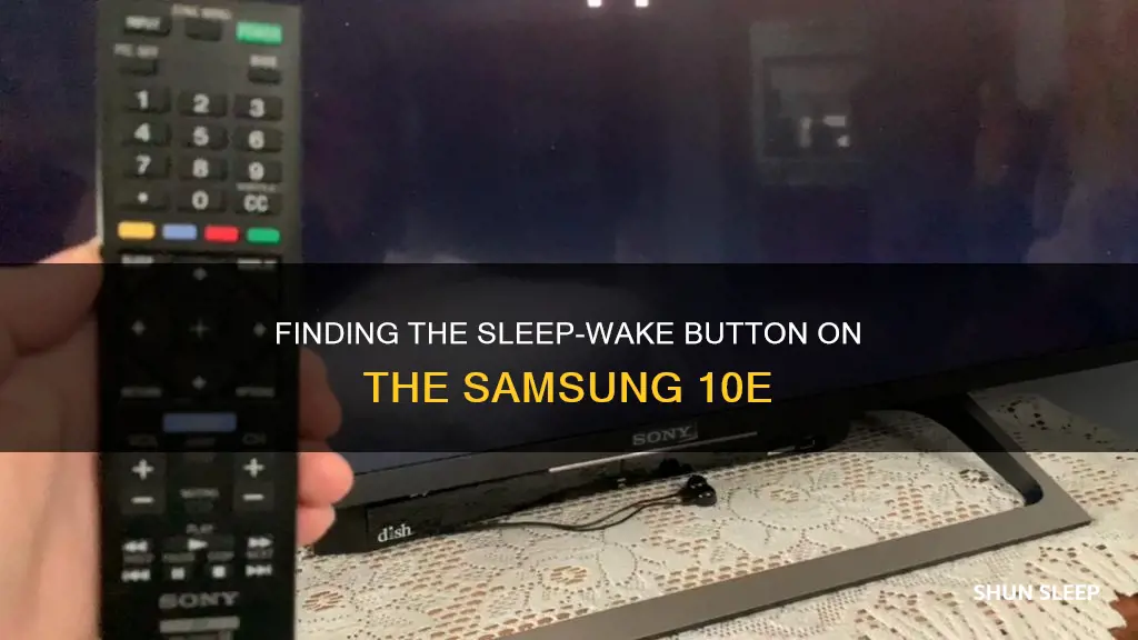 where is sleep wake button on samsung 10e