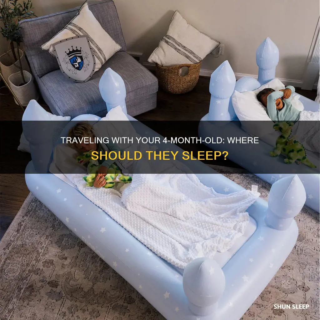 where should 4 month old sleep traveling