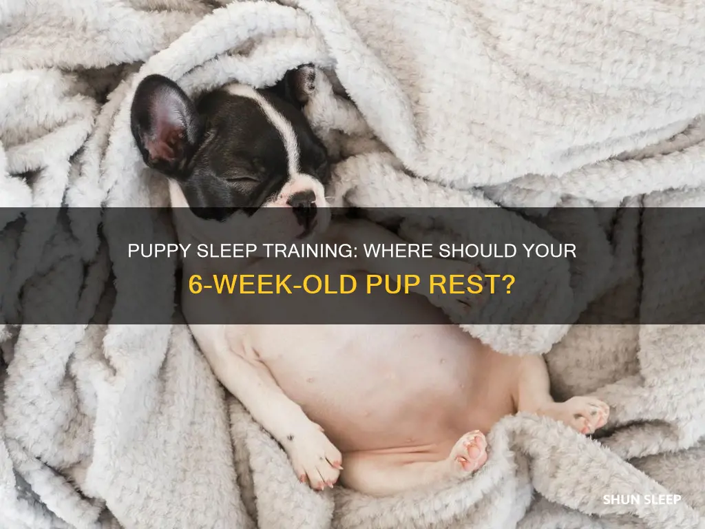 where should 6 week old puppy sleep