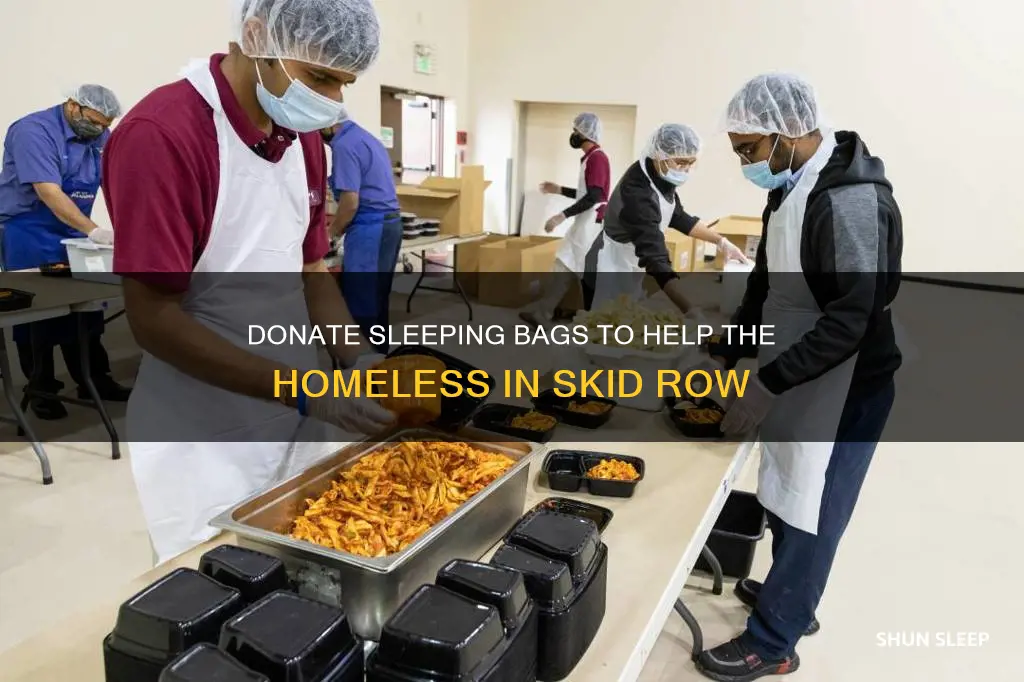 where to drop off sleeping bags in skid row