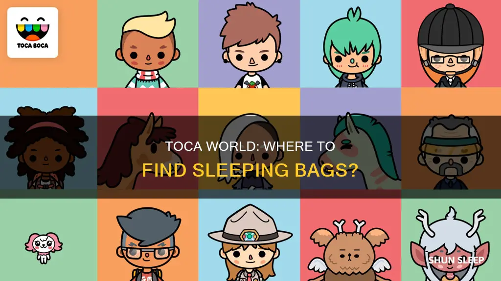 where to find sleeping bags in toca world