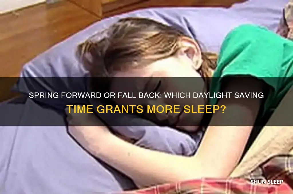 which daylight savings do you get more sleep