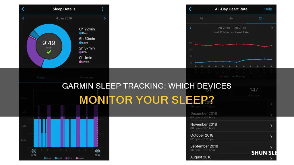 which garmin tracks sleep
