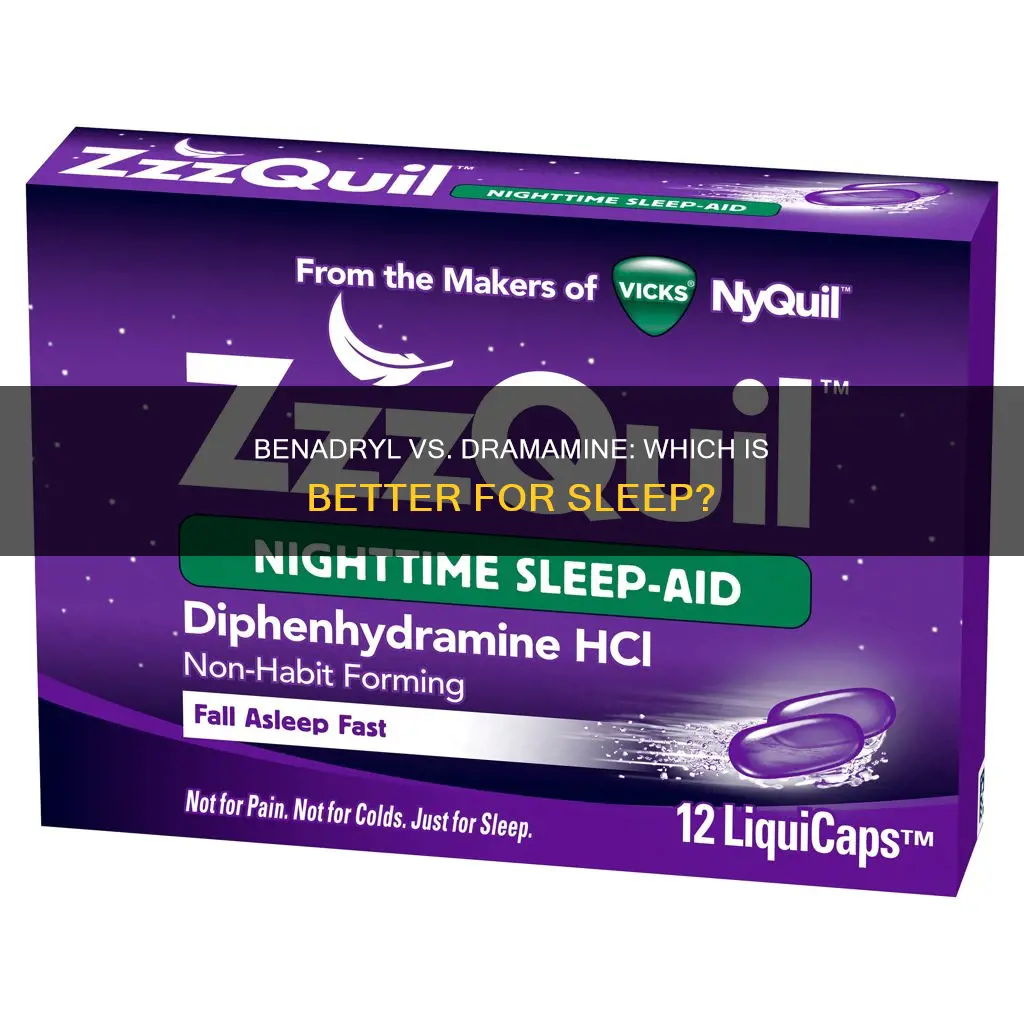 which is betteer to induce sleep benadryl or dramamine