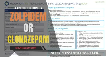 Zolpidem vs. Clonazepam: Which Drug Offers Better Sleep?