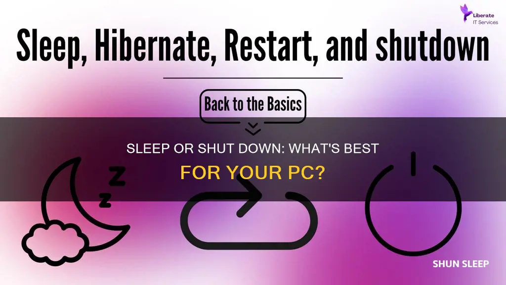which is better sleep or shut down pc