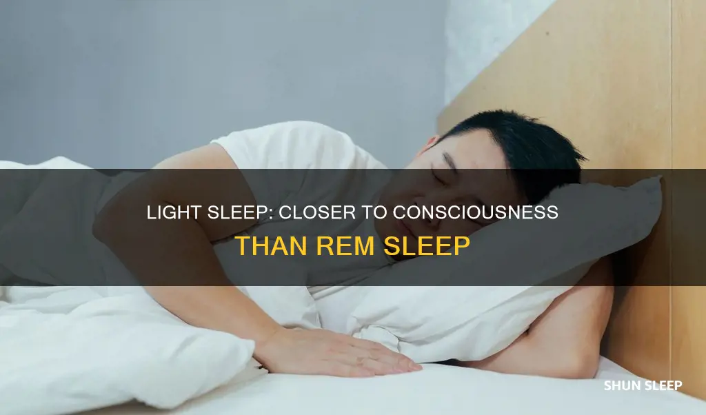 which is closer to awake light or rem sleep