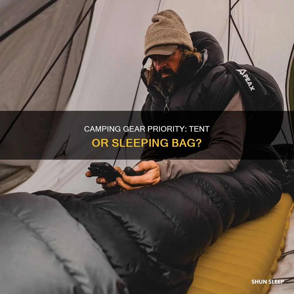 which is more important tent or sleeping bag