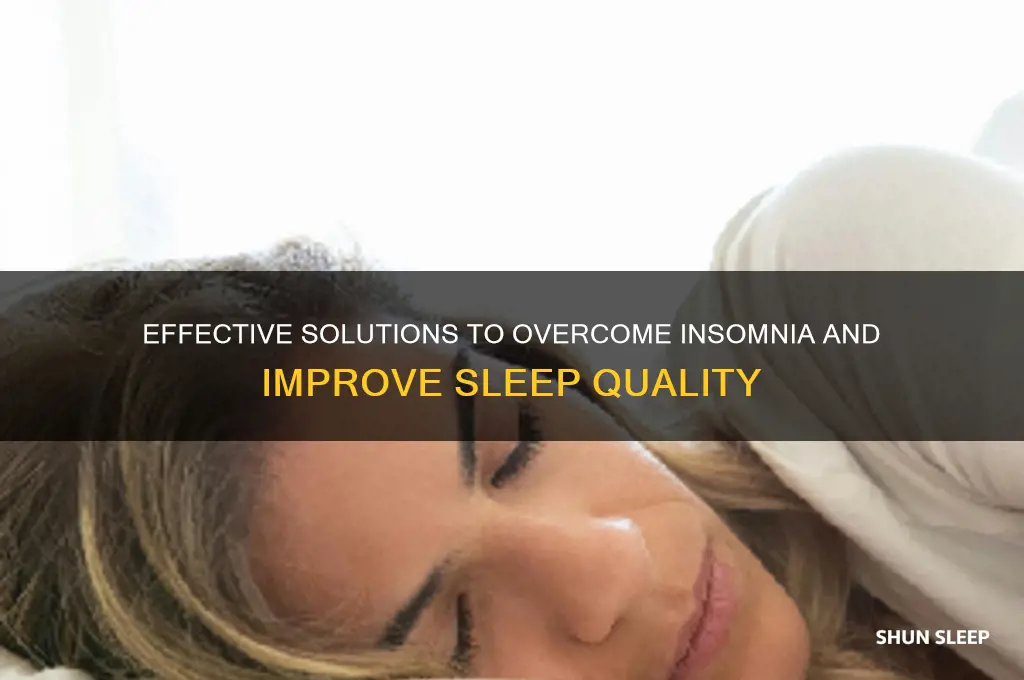 which of the following solutions will help overcome insomnia