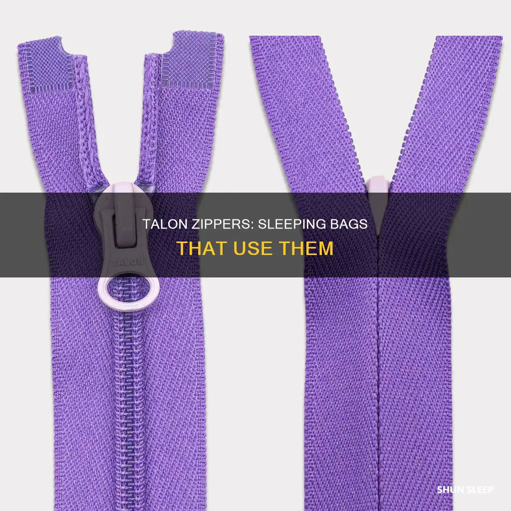 which sleeping bag uses talon zippers