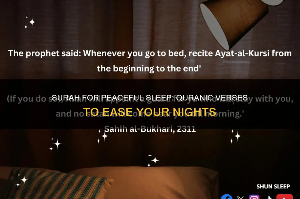 which surah helps to sleep