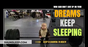 Keep Dreaming, Keep Sleeping: Don't Give Up!