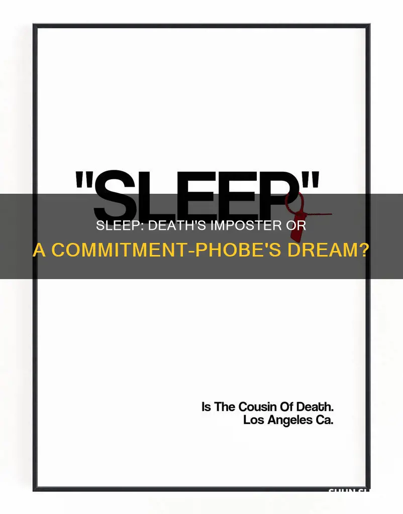 who said sleep is like death without the commitment