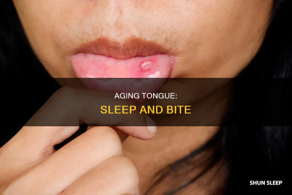 why 50 yeard old people bite their tongue while sleeping