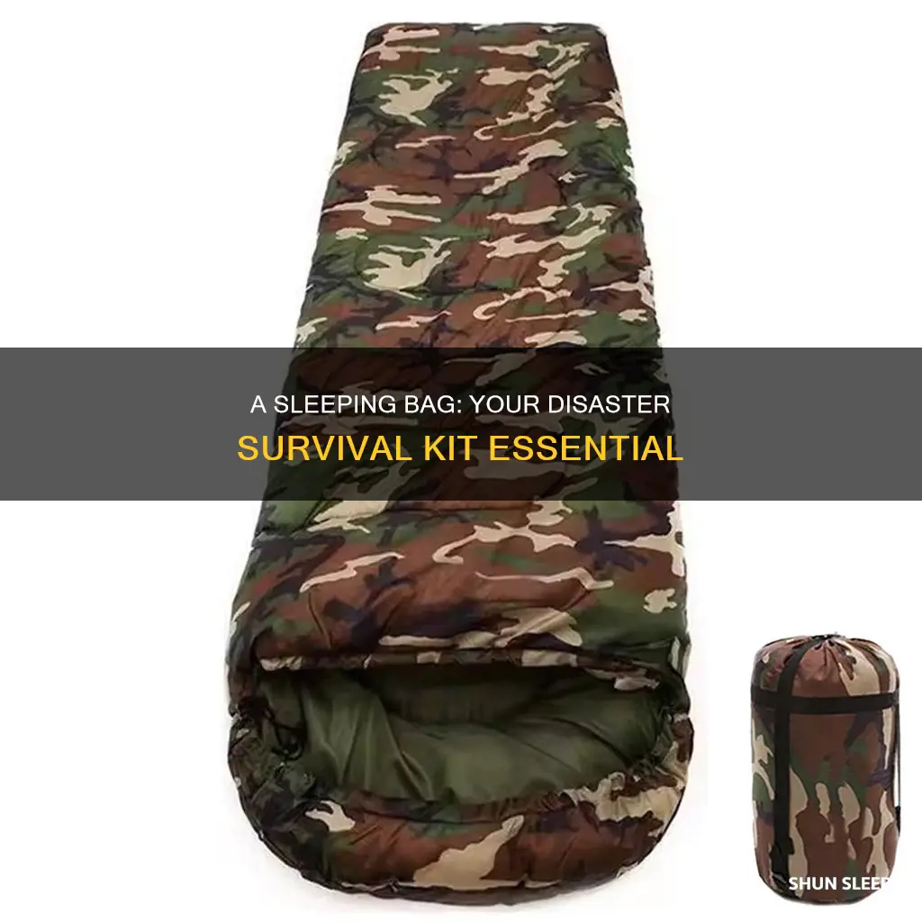 why a sleeping bag is importnat in a disaster bag