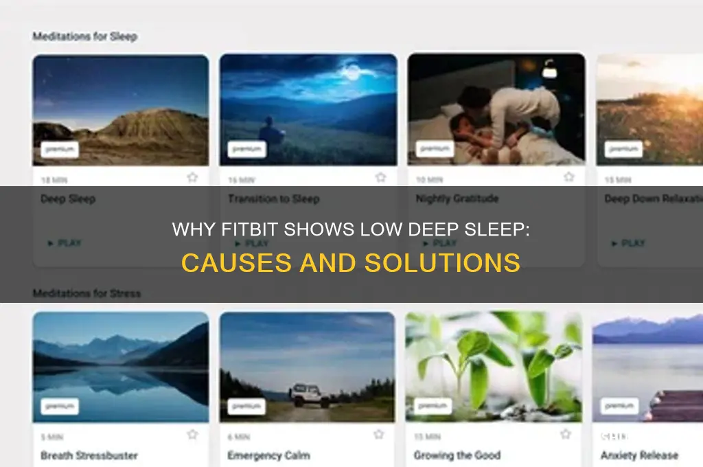 why am i not getting enough deep sleep fitbit