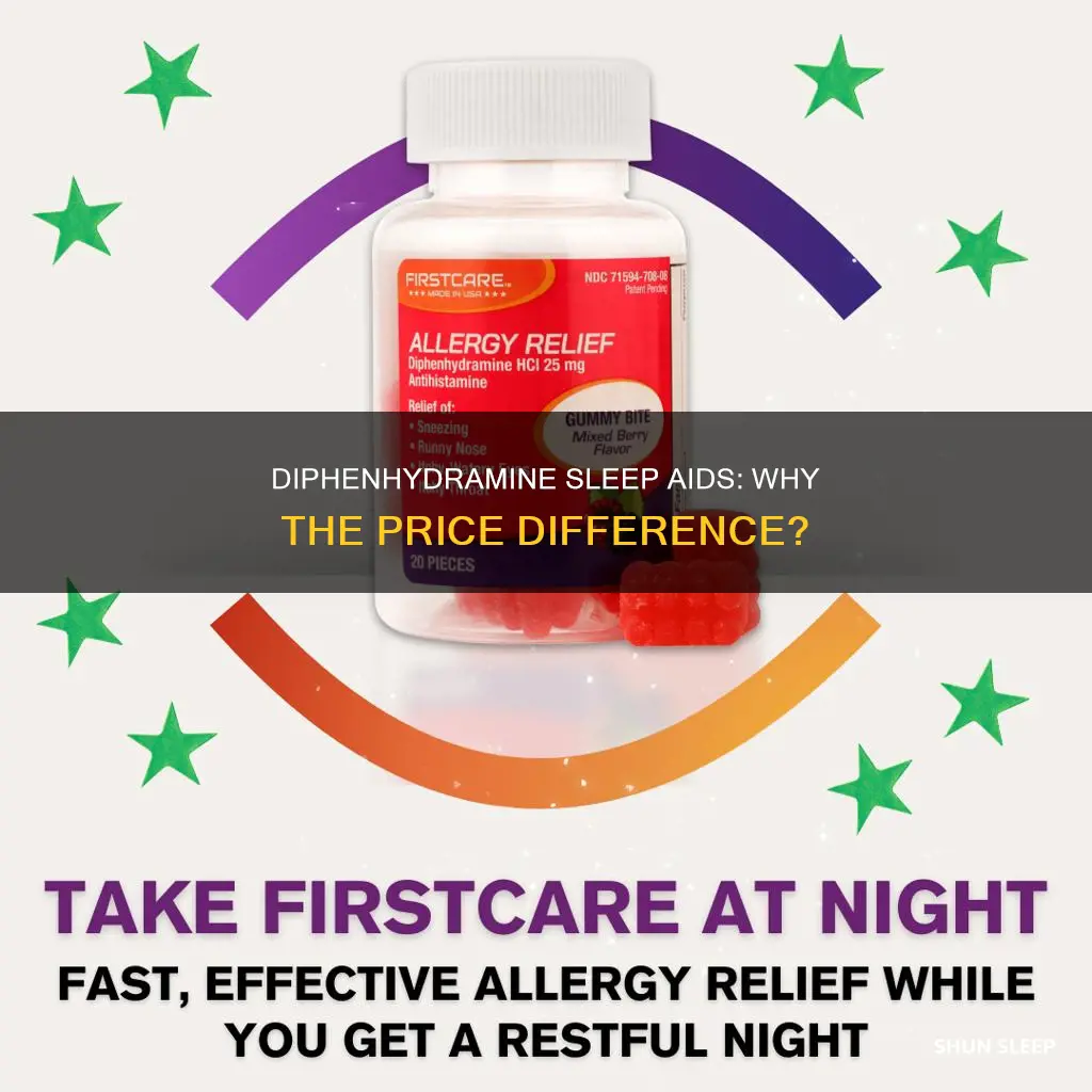 why are diphenhydramine sleep aids more expensive than allergy pills