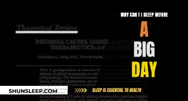 Big Day, Big Stress: Why Can't I Sleep?