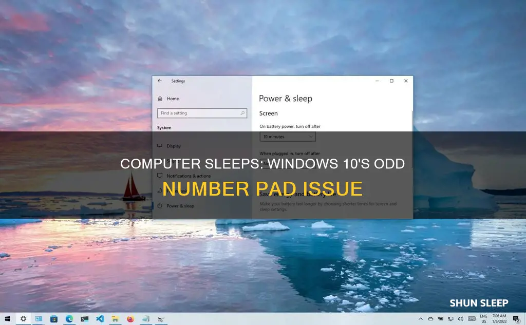 why computer sleep use number pad buttons windows 10