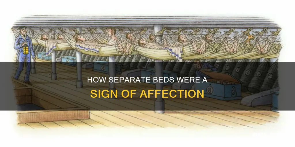 why did couples sleep separately in the old days