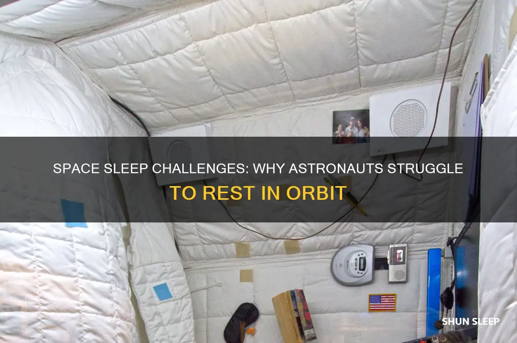 why do astronauts get less sleep in space
