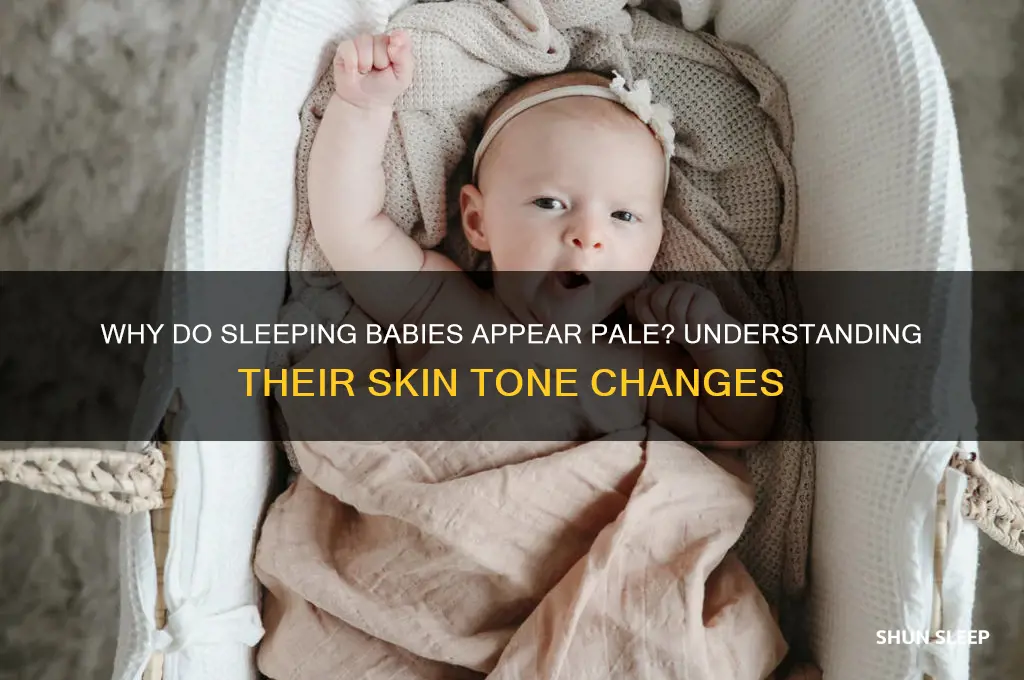 why do babies look pale when they sleep
