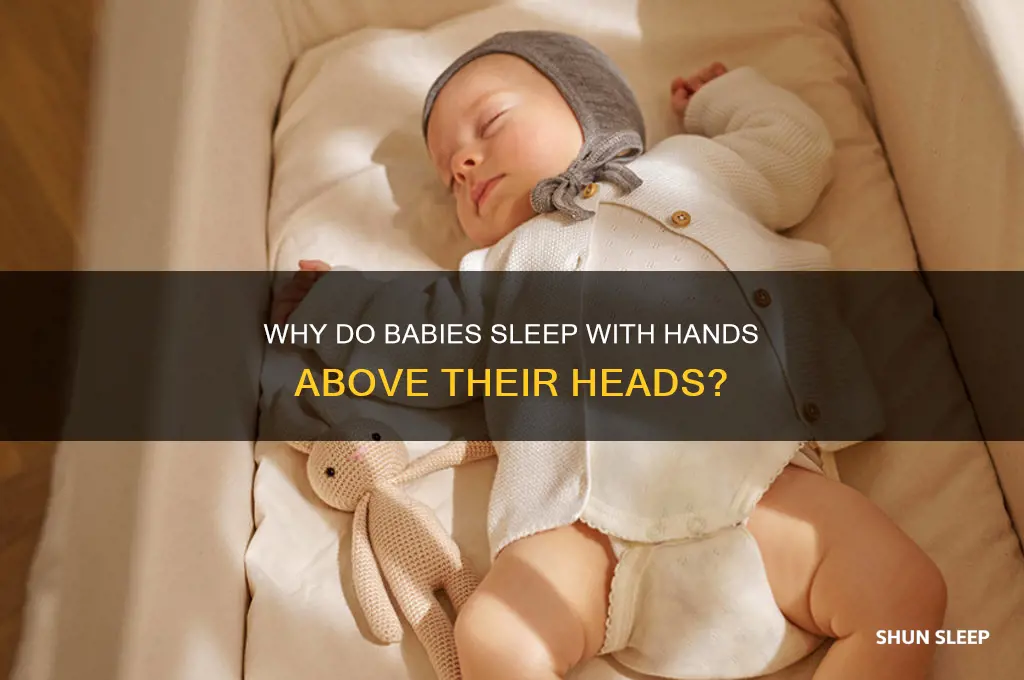 why do babies sleep with hands above head