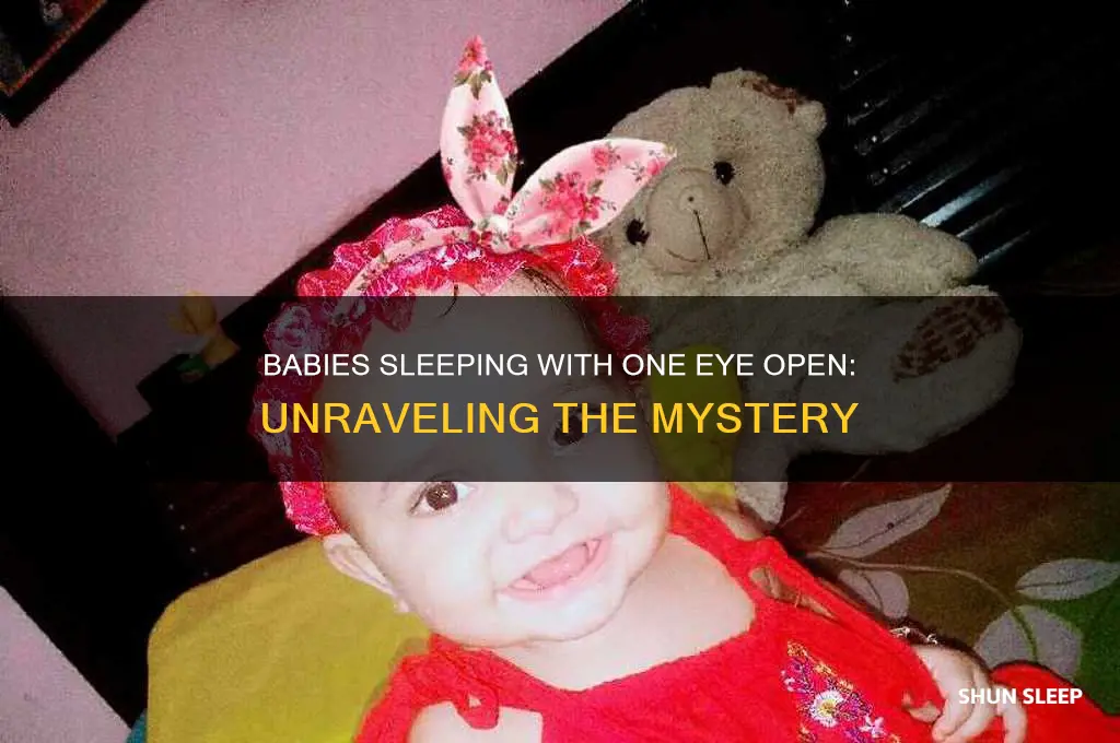 why do babies sleep with one eye open