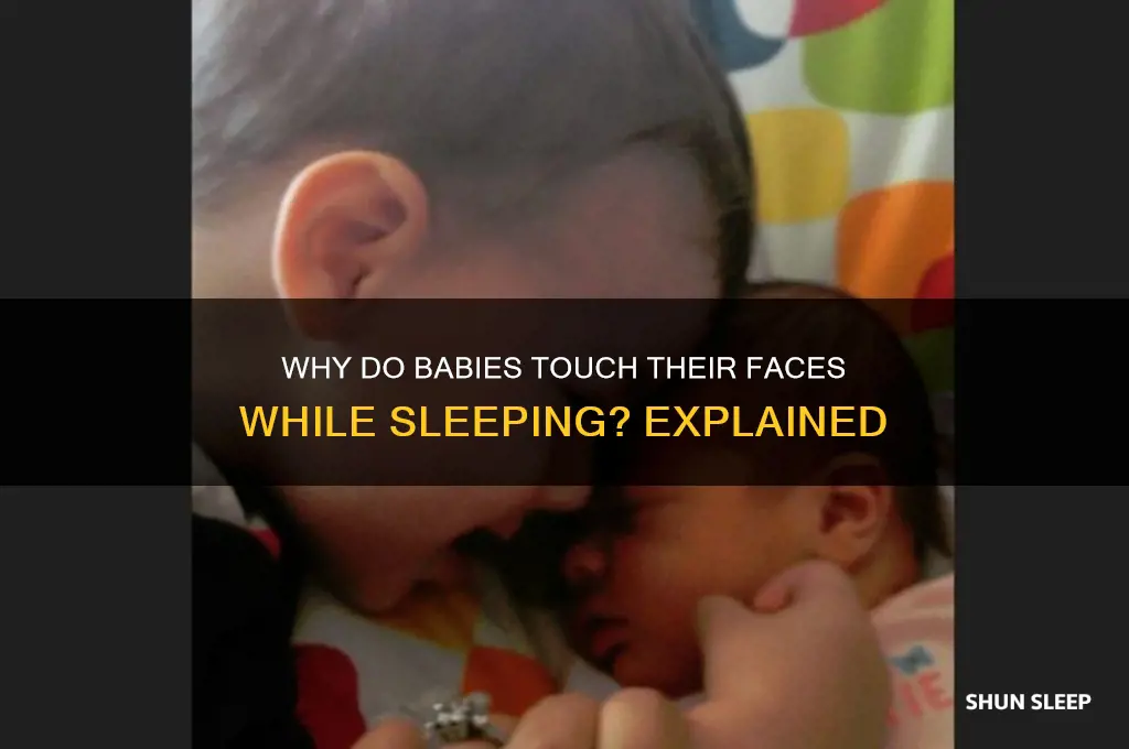 why do babies touch their face while sleeping
