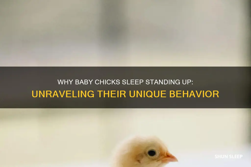 why do baby chicks sleep standing up