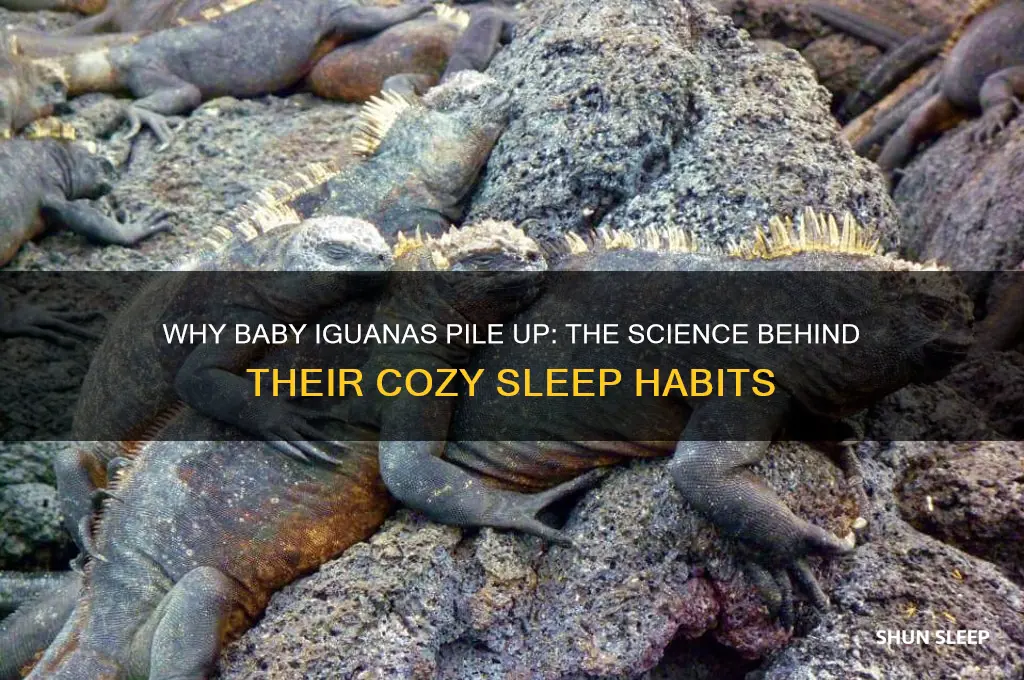why do baby iguanas sleep on top of each other